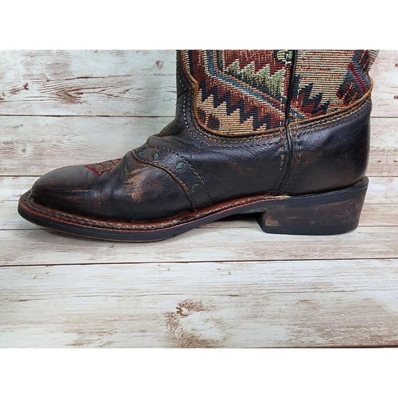 Laredo 5647 Womens Size 6.5 M Scout Square Toe Boots Mid Calf Brown Aztec - Picture 9 of 11